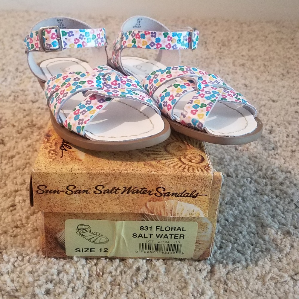 Girl's Floral Saltwater Sandals
